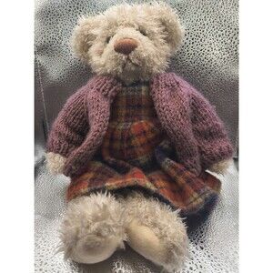 Russ Berrie & Co Briva Brown Teddy Bear 11” Vintage Plush